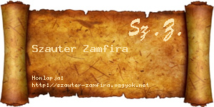 Szauter Zamfira névjegykártya
